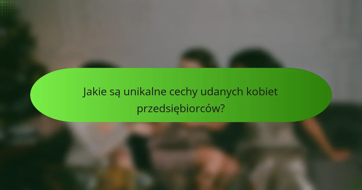 Jakie są unikalne cechy udanych kobiet przedsiębiorców?