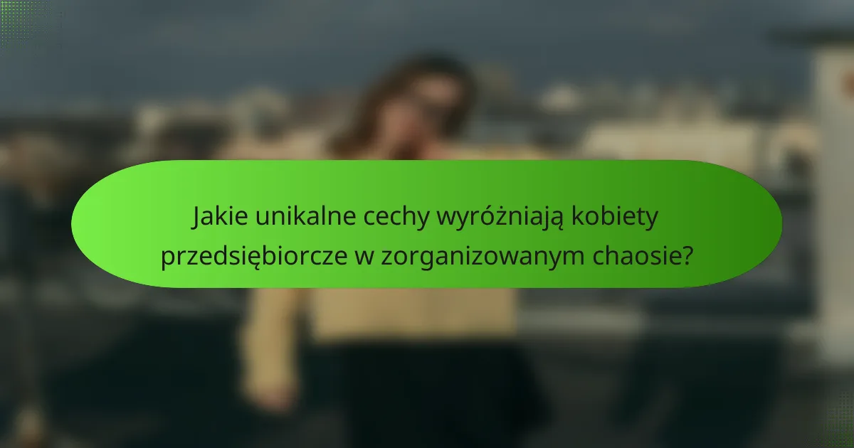 Jakie unikalne cechy wyróżniają kobiety przedsiębiorcze w zorganizowanym chaosie?